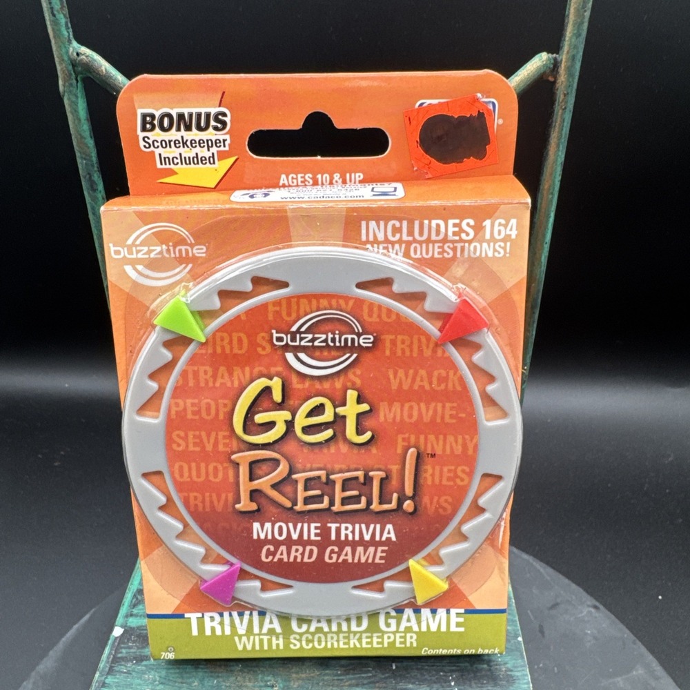 Buzztime Movie Trivia Card Game w/ Scorekeeper Cadaco HTF NIP